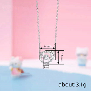 Collana con ciondolo a forma di fiocco per donna, gioielli alla moda in stile giapponese e coreano - Product Image 3