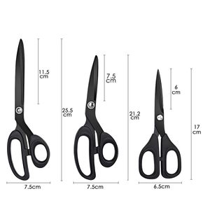 Multi-Purpose Industrial Grade Stainless Steel Smooth <b>Edge</b> <b>Rubber</b> Handle Office Scissors - Product Image 2