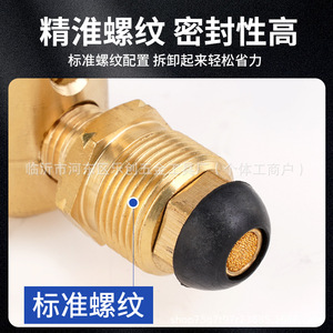 Réducteur de pression tout en cuivre réglable avec manomètre pour régulateur de gaz, norme nationale - Product Image 5