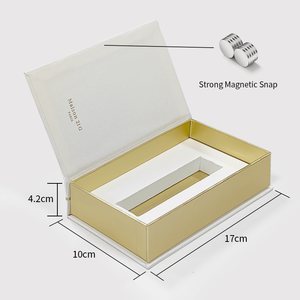 High End Magnetic <b>Book</b> Shape Custom Logo Solid Rigid Cardboard Gift <b>Boxes</b> Embossing Recycled Materials for Perfume Lipstick - Product Image 4