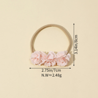 Bandeau à fleurs en mousseline de soie de couleur unie pour enfants Bandeau élastique en nylon pour bébé Accessoires pour cheveux fins pour bébés
