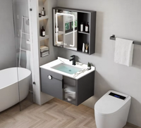 Meubles de salle de bain contemporains modernes, meuble-lavabo avec miroir, lavabo, solution de rangement de haute qualité, style nouveau et populaire