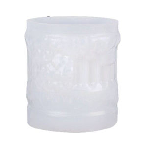 Cylindre classique facile à utiliser exquis <span class=keywords><strong>Artemis</strong></span> Temple graphique bricolage Silicone ciment résine plâtre pot de fleur Pot Vase moule - Product Image 3