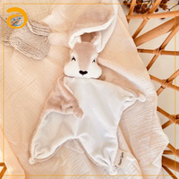 Nouvelle Arrivée Doudou Sécurité Bébé Visage d'Animal Adorable Couverture Réconfortante en Peluche Douce pour Berceau et Literie Cadeau