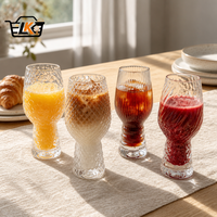 Verres à bière artisanaux hauts et personnalisés, côtelés, en forme de tulipe, ondulés, pour IPA et Pilsner, idéaux pour bars, pubs, fêtes à domicile – Vente chaude