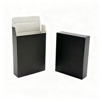Boîte en carton ondulé noir avec logo personnalisé, fond à double pliage, emballage en carton pour produits de vente au détail et cadeaux