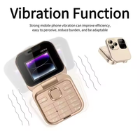 Teléfono Móvil Hot Sel I16 Pro Mini 2G GSM con Doble Tarjeta SIM, Reproductor de Video, Voz Mágica, Conector de 3.5mm, Radio FM, Teléfono Celular Plegable Pequeño