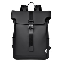Advanced Sense personnalisable 15.6 pouces PU ordinateur sac à dos grande capacité étanche géométrique fermeture éclair pour hommes affaires latop cas