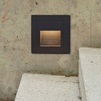 Lampe murale LED encastrée étanche IP65 3W, aluminium, pour extérieur et intérieur, couloir, terrasse, allée, éclairage de marche d'escalier