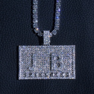 Colgante de Plata de Ley 925 con Moissanita Estilo Hip Hop para Hombre - Product Image 6