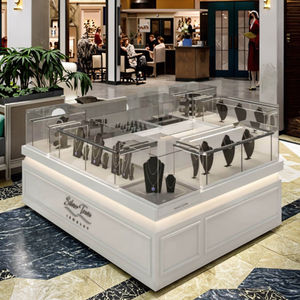 เคาน์เตอร์แสดงสินค้ากระจกโลหะแบบเรียบง่ายสำหรับพิพิธภัณฑ์ชั้นวางพระอาทิตย์<span class=keywords><strong>ร้าน</strong></span>ค้าสูบบุหรี่แคชเชียร์ตู้โชว์เครื่องประดับ LED ทำจาก MDF - Product Image 2