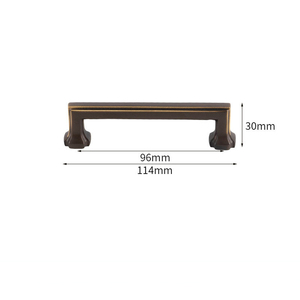 欧洲纯黄铜复古橱柜门把手衣柜抽屉古董青铜拉手旋钮 - Product Image 5