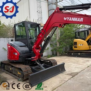Mini-excavatrice Yanmar ViO55 d'occasion |   Excavatrice sur chenilles à queue zéro de 5,5 tonnes |   Mini-pelleuse compacte d'origine japonaise à vendre - Product Image 4
