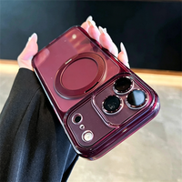 Coque de téléphone antichoc magnétique ultra-transparente avec support métallique rotatif à 360° intégré pour iPhone 17 18 Pro Max