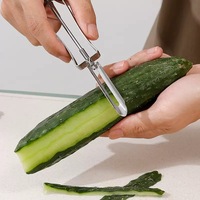 Éplucheur manuel rotatif pour légumes et fruits, séparateur de mangues, éplucheur de pommes de terre, lame multifonctionnelle en acier inoxydable, réutilisable, portable, facile à nettoyer