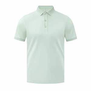 Polo Shirt Cotton Blend Solid Color Unisex Breathable Summer Workwear Thin Fit With Label - Product Image 5