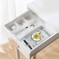 5pcs Tiroir Organisateur Salle De Bains Maquillage Cuisine Sections Divisées pour Couverts, Cuillères De Service, Ustensiles De Cuisine, Gadgets