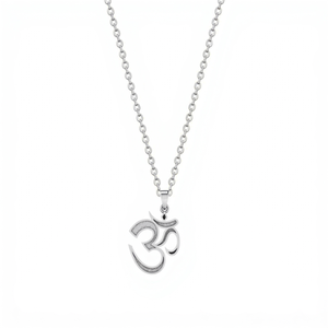Collier pendentif religieux OM en argent sterling 925 de qualité supérieure, plaqué or 18 carats, 35x23mm, bijou souvenir, cadeau de mariage - Product Image 1