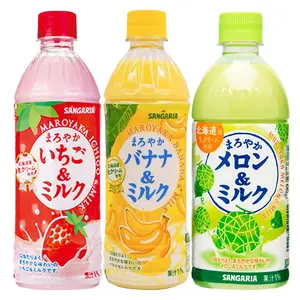 Japan Sangaria Premium Quality Banana Milk Drink 500ml Refreshing Exotic Fruit Flavor with Carbonate Wholesale Snacks