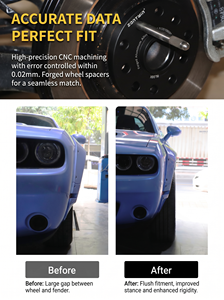 Espaciador de Rueda de Aleación de Aluminio ZONTWIN 6061-T6, PCD 4x100, CB 56.6, Compatible con CHEVROLET Aveo/Lova/Activ/<span class=keywords><strong>Beat</strong></span>/Onix/Spark GT M12x1.5 - Product Image 5