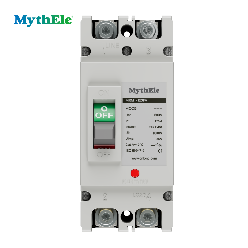 MythEle PV солнечный протектор MXM1-125PV 2P 125A DC 500V формованный корпус выключатель MCCB