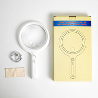 30X 60X High Power Illuminated USB Rechargeable Handheld Magnifying Glass for Reading Inspection Jewelry Hobby