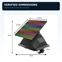 Panel de Luz LED Estroboscópico Móvil de 90W, 441 Píxeles RGB, 162 Canales DMX512 RDM para Bares y Festivales
