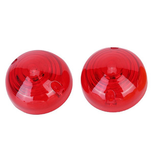 Couvre-feux arrière Land Rover Defender, plastique rouge rond, paire pour 90 110 - Product Image 1