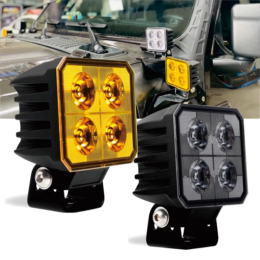 40 Wát xe tải đèn LED 3inch Mini Car offroad phụ kiện hổ phách trắng lũ xe tải hệ thống ánh sáng tại chỗ LED làm việc ánh sáng