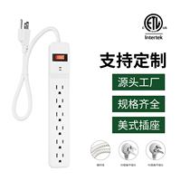Multiprise universelle américaine CR-013 avec protection contre les surtensions, 6 prises, cordon d'extension de 3 pieds, interrupteur de réinitialisation, certification ETL