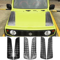 Autocollants décoratifs en acier inoxydable 304 des deux côtés du capot avant pour Suzuki Jimny JB64 JB74 2019 +