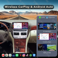 Layar Sentuh 12.3 inci untuk Lexus LS430 2004-2005 Sistem Radio In-Dash dengan GPS Terintegrasi Stereo CarPlay ABS Kit Bingkai Pemasangan