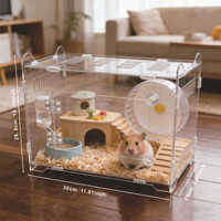 Terrarium en acrylique pour reptiles, y compris les dragons barbus, les lézards, les serpents, les grenouilles cornées, les hamsters, les chinchillas