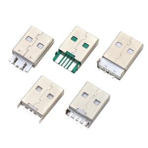 Conector USB Tipo A de 4 Pines, Terminal de Soldadura, Montaje Superficial, Clasificación de Corriente de 2A 5A para Proyectos Electrónicos - Product Image 1