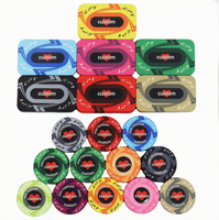 Jetons de poker en céramique de haute qualité Tina 39 mm, qualité casino, jetons personnalisés EPT WPT Texas Hold'em, plaque et jetons EPT, ensemble de poker