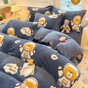 Ultra Soft Coral Quilt Set King <strong>Size</strong> Winter Bedding with Warmth Weighted <strong>Comfort</strong> Includes Sheet Pillowcase Duvet Cover - Product Image 5