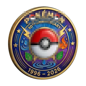 Moneta Commemorativa in Metallo per il 30° Anniversario, Souvenir da Collezione, Protagonista 'Gotta Catch 'Em All' - Product Image 3