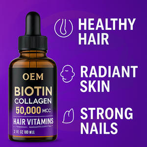 Gocce di Biotina e Collagene OEM, Olio per la Crescita dei Capelli, Vitamina per Capelli, Gocce Liquide di Biotina per Capelli Sani - Product Image 3