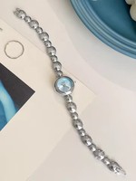 Reloj GEDI-62055 Romántico, Moderno, de Alta Gama, Exquisito y Lujoso, Regalo de San Valentín o Cumpleaños para Mujer, Pulsera con Esfera Redonda Mini en Tono Dorado