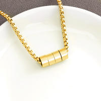 Nom personnalisé anneaux chaîne ronde perlée pendentif personnalisé personnalisé lettre Couple collier