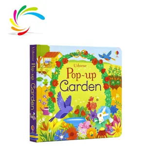 Printing service customization high quality Pop-up Garden children age 2-6 educational board book manga book in stock