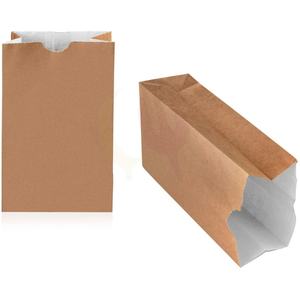Sacs en papier kraft biodégradables personnalisés en gros avec poignée longue pour la livraison de pizzas, salades, sushis, gelées et lait - Product Image 3