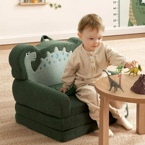 Desain Modern <span class=keywords><strong>Sofa</strong></span> anak lembut 2 dalam 1, <span class=keywords><strong>Sofa</strong></span> konversi untuk kursi panjang dengan desain dinosaurus lucu kursi balita nyaman - Product Image 5