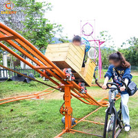 Manèges de parc d'attractions, jeu amusant parent-enfant, mini-montagnes russes à pédales sans moteur, sans électricité