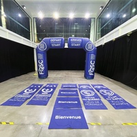Arche publicitaire gonflable personnalisée avec bannières, arche gonflable résistante au vent de 10 pieds, arche gonflable pour événements