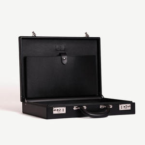 Bolso oficial de cuero de estilo Vintage personalizado, maletín duro hecho a mano, Maleta, maletín de cuero negro para <span class=keywords><strong>abogado</strong></span> - Product Image 1