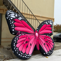 Décoration de fête sur le thème du jardin, papillon gonflable pour la cour, papillon gonflable suspendu pour fête de jardin