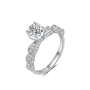 personalizada de novia venta al por mayor de joyería de plata de ley 925 de la boda anillos de piedras preciosas