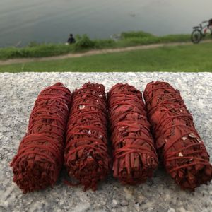 Dragon's <span class=keywords><strong>Blood</strong></span> Sage Smudge Sticks for Cleansing House, Meditação, Yoga, Negative Energy Cleanse 4Inch Dragon <span class=keywords><strong>Blood</strong></span> Sage Bundles - Product Image 3