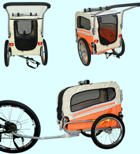 Rimorchio per <span class=keywords><strong>Bicicletta</strong></span> Pieghevole con Telaio in Ferro per Cani di Piccola Taglia, <span class=keywords><strong>Passeggino</strong></span> e Trasportino per Animali Domestici Due-in-Uno - Product Image 5